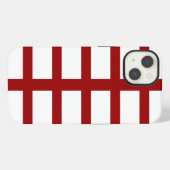 Etui iPhone 13 5 Lignes Rouges Bisectées (Verso Horizontal)