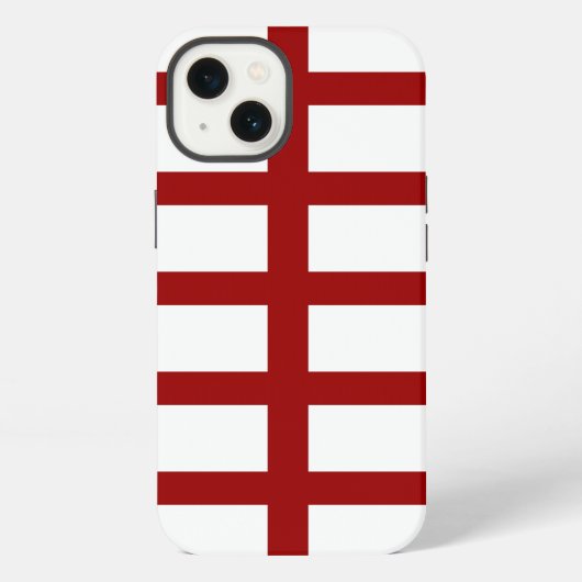 Etui iPhone 13 5 Lignes Rouges Bisectées (Verso)