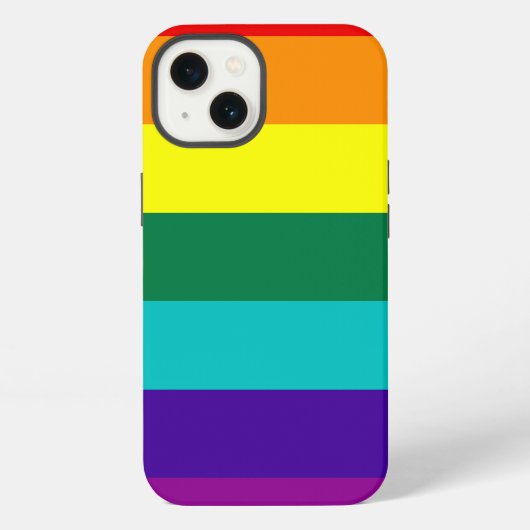 Etui iPhone 13 7 bandes Rainbow Pride (Verso)