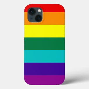 Etui iPhone 13 7 bandes Rainbow Pride