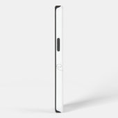 Etui iPhone 13 Abeilles eucalyptus verdure monogramme blanc (Côté droit)