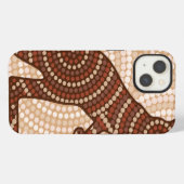 Etui iPhone 13 Aboriginal kangaroo dot painting (Verso Horizontal)