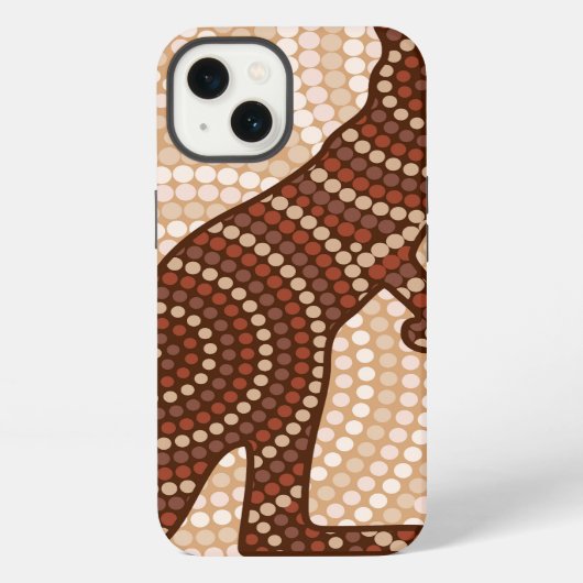 Etui iPhone 13 Aboriginal kangaroo dot painting (Verso)