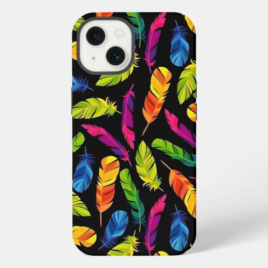Etui iPhone 13 Abstract colorful feather explosion (Verso)