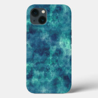 Abstraction aquarelle bleue sarcelle