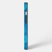 Etui iPhone 13 Abstraction de marbre d'agate bleu et sarcelle (Côté gauche)