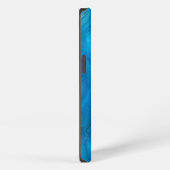Etui iPhone 13 Abstraction de marbre d'agate bleu et sarcelle (Côté droit)