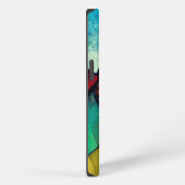 Etui iPhone 13 Abstraction de vitrail coloré (Côté droit)