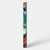 Etui iPhone 13 Abstraction de vitrail coloré (Côté gauche)