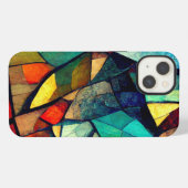 Etui iPhone 13 Abstraction de vitrail coloré (Verso Horizontal)