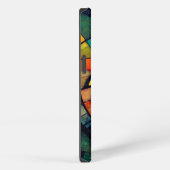 Etui iPhone 13 Abstraction de vitrail coloré (Côté droit)