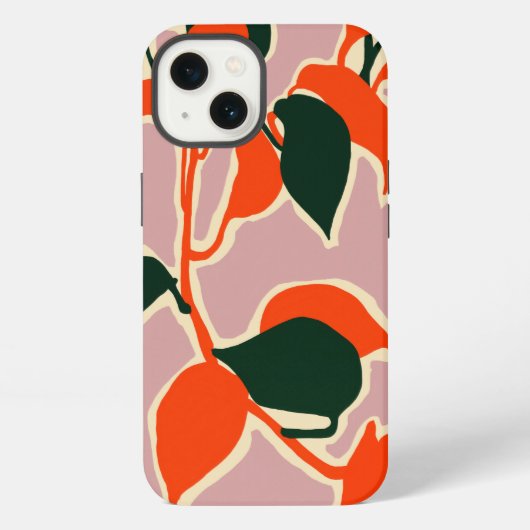 Etui iPhone 13 Abstraction Feuillue (Verso)