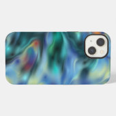 Etui iPhone 13 Abstrait Bleu (Verso Horizontal)