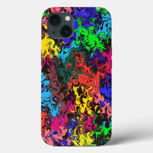 Etui iPhone 13 Abstrait Coloré Tourbillonnant /