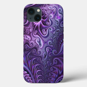 Etui iPhone 13 Abstrait Lilac coloré et violet Motif spiral