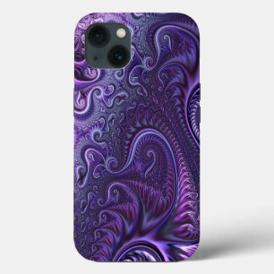 Etui iPhone 13 Abstrait Lilac coloré et violet Motif spiral