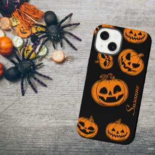 Etui iPhone 13 Affaire téléphonique du Motif Citrouille Halloween