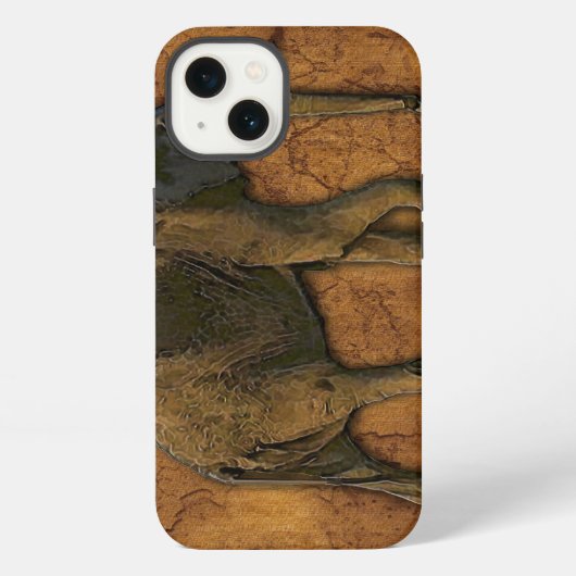 Etui iPhone 13 African Elephant & Rustic Arrière - plan (Verso)
