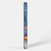Etui iPhone 13 Agate Blue Dentelle (Côté droit)