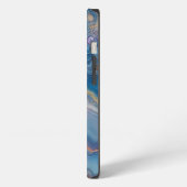 Etui iPhone 13 Agate Blue Dentelle (Côté gauche)