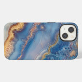 Etui iPhone 13 Agate Blue Dentelle (Verso Horizontal)