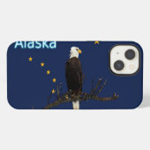 Etui iPhone 13 Aigle Et Drapeau De L'Alaska (Verso Horizontal)