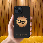 Etui iPhone 13 Ajouter Gold Business Company Logo & Text Professi<br><div class="desc">Faites la promotion de votre entreprise avec ce coque iphone cool,  avec logo et texte personnalisés. Ajoutez facilement votre propre logo et vos informations en cliquant sur l'option "personnaliser".</div>