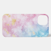 Etui iPhone 13 alcool rose bleu art girly or (Verso Horizontal)