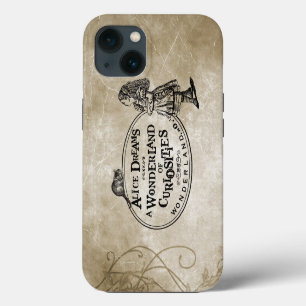 Etui iPhone 13 Alice au pays des merveilles Curiousities W/Cheshi