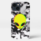 Etui iPhone 13 Alien de Trippy Camo (Verso)