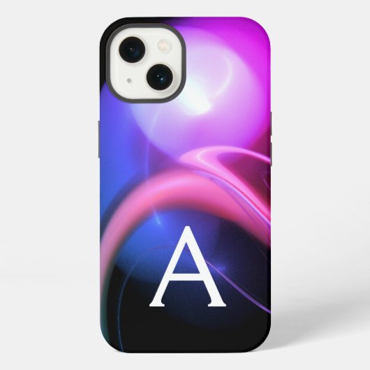 Etui iPhone 13 ALIEN PEARL MONOGRAM PinkPurple Fractals (Verso)