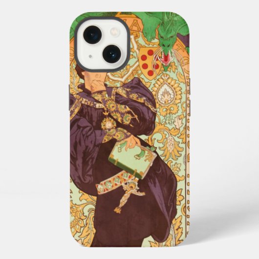 Etui iPhone 13 Alphonse Mucha Prince et Dragon (Verso)