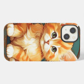 Etui iPhone 13 Alphonse Mucha Style Chat orange (Verso Horizontal)