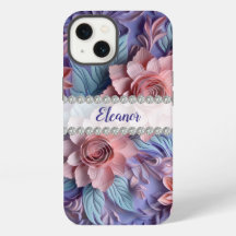 Aménagement de fleurs 3D Pastels, cadre diamant