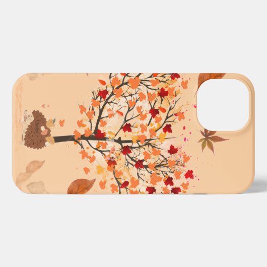 Etui iPhone 13 Amour arbre coque iphone d'automne (Verso Horizontal)