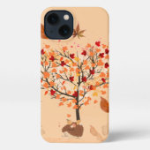 Etui iPhone 13 Amour arbre coque iphone d'automne (Verso)
