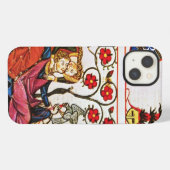ETUI iPhone 13 AMOUR ÉTERNEL PARCHEMIN MONOGRAMME (Verso Horizontal)
