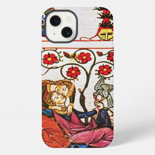 ETUI iPhone 13 AMOUR ÉTERNEL PARCHEMIN MONOGRAMME (Verso)