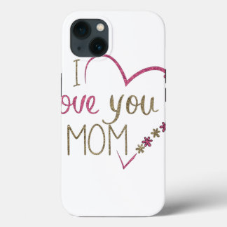 Etui iPhone 13 Amour Maman Mères Jour Coeur