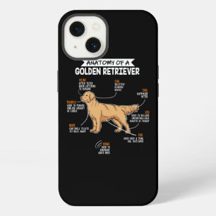 Etui iPhone 13 Anatomie d'un Golden Retriever Cadeau drôle pour p