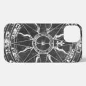 Etui iPhone 13 Ancien Rose Compass (Verso Horizontal)