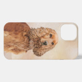 Etui iPhone 13 Anglais Cocker Peinture Espagnole - Art Chien orig (Verso Horizontal)
