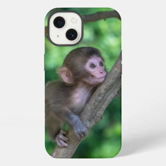 Etui iPhone 13 Animaux Bébés les Plus Mignons | Singe Bébé (Verso)