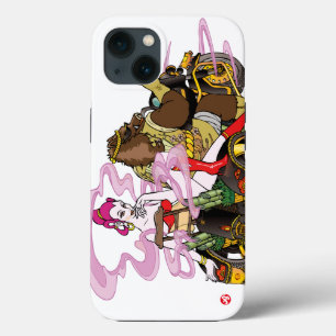 Etui iPhone 13 Aokimono. Des cavaliers de trike sangliers イノトライク