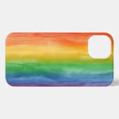 Etui iPhone 13 Aquarelle arc-en-ciel (Verso Horizontal)