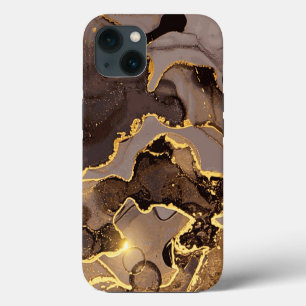 Etui iPhone 13 Aquarelle Parties scintillant Gold iPhone / coque