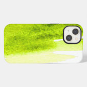 Etui iPhone 13 Aquarelle vert citron vert (Verso Horizontal)