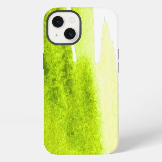 Etui iPhone 13 Aquarelle vert citron vert (Verso)