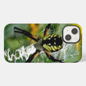 Etui iPhone 13 Araignée d'orbite dans la toile (Verso Horizontal)