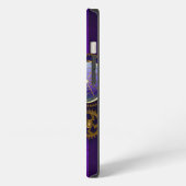 Etui iPhone 13 Araignée Steampunk sur fond violet (Côté gauche)